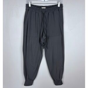 LOFT Outlet Jogger Pants Gray High Rise Drawstring Casual Medium